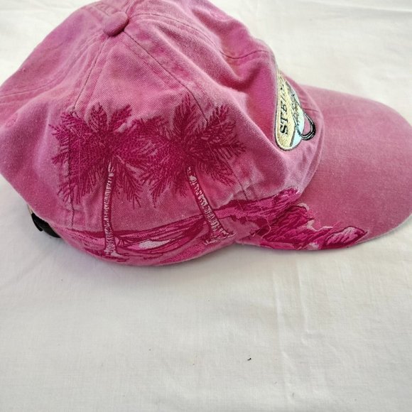 Steinhatcher Life Embroidered Patch Strapback Hat Pink Adams Cotton - Picture 2 of 5